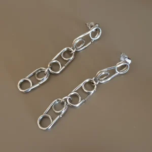 Boucle d'oreille acier garanti inoxydable مساك argenté