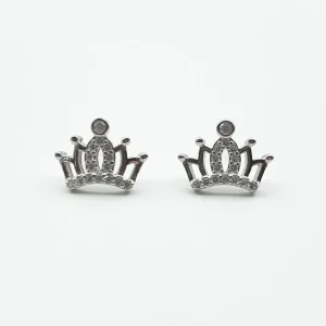 Boucles d'oreilles Argent Rhodié Garanti   التاج