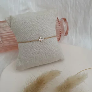 bracelet trèfle strass de zirconium