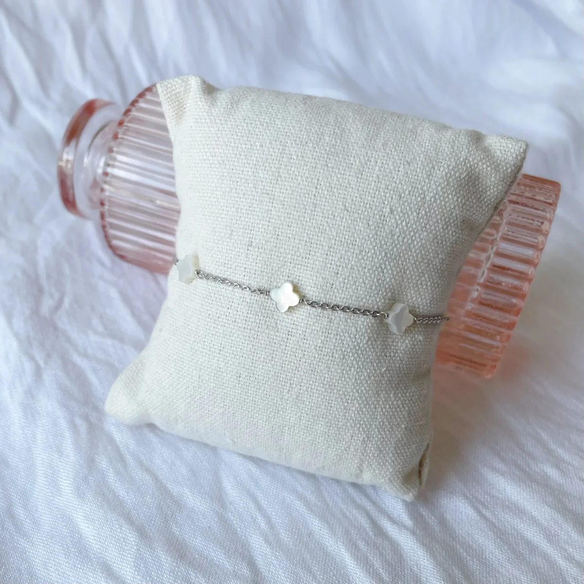 bracelet 5 trèfles en nacre – Image 2