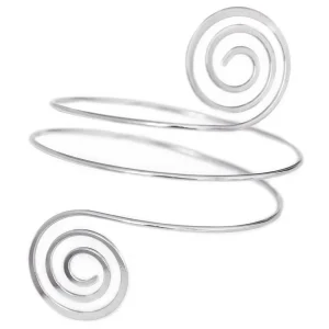 Armcuff silver swirl
