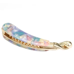 Banana hair clip marble pastel