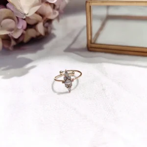 Bague losange strass