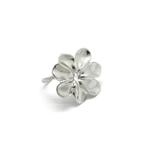 Bague fleur argenté