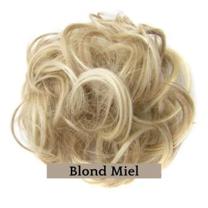 Faux Chignon Blond Miel - Postiche Volume Naturel Doré Femme