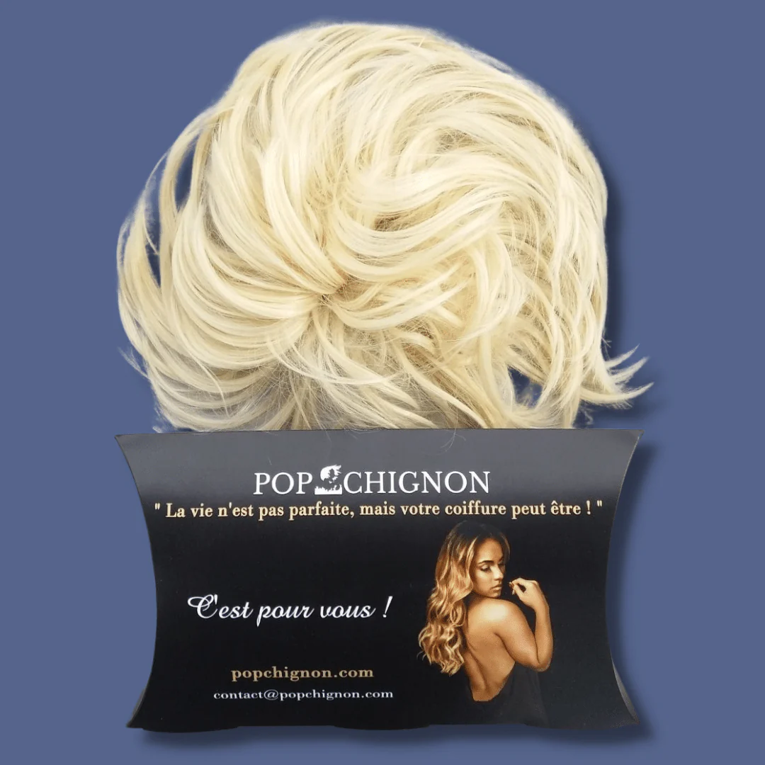 Faux Chignon Blond Clair Jessie - Postiche Volume Lumineux Femme – Image 2