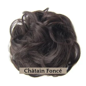 Faux Chignon Élastique Châtain - Postiche Volume Naturel Femme