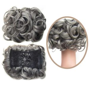 Postiche Chignon Gris