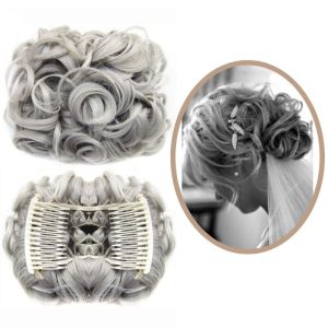 Postiche Chignon Cheveux Gris