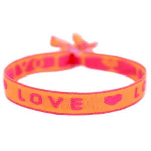 Woven bracelet love orange