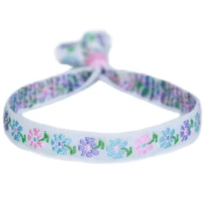 Woven bracelet little pastel flower