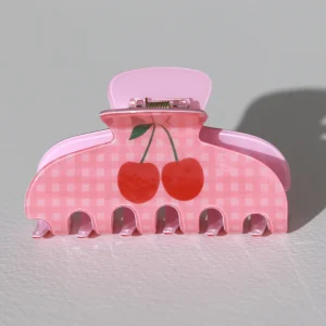 Hair clip diamond cherry pink