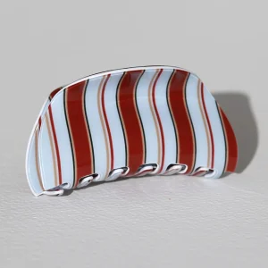 Hair clip blue stripe