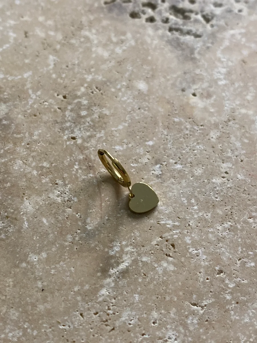 Mini créole coeur, acier inoxydable, vendue à l'unité – Image 3