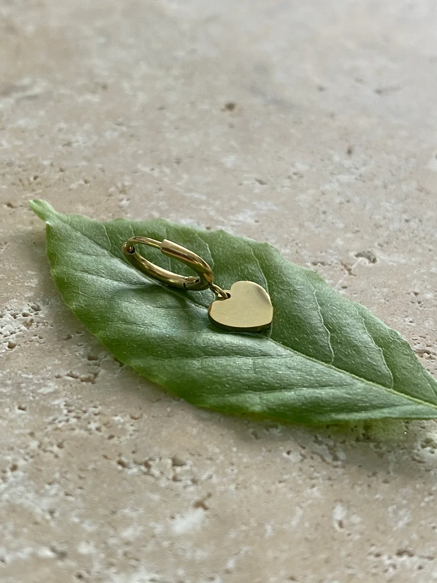 Mini créole coeur, acier inoxydable, vendue à l'unité – Image 4