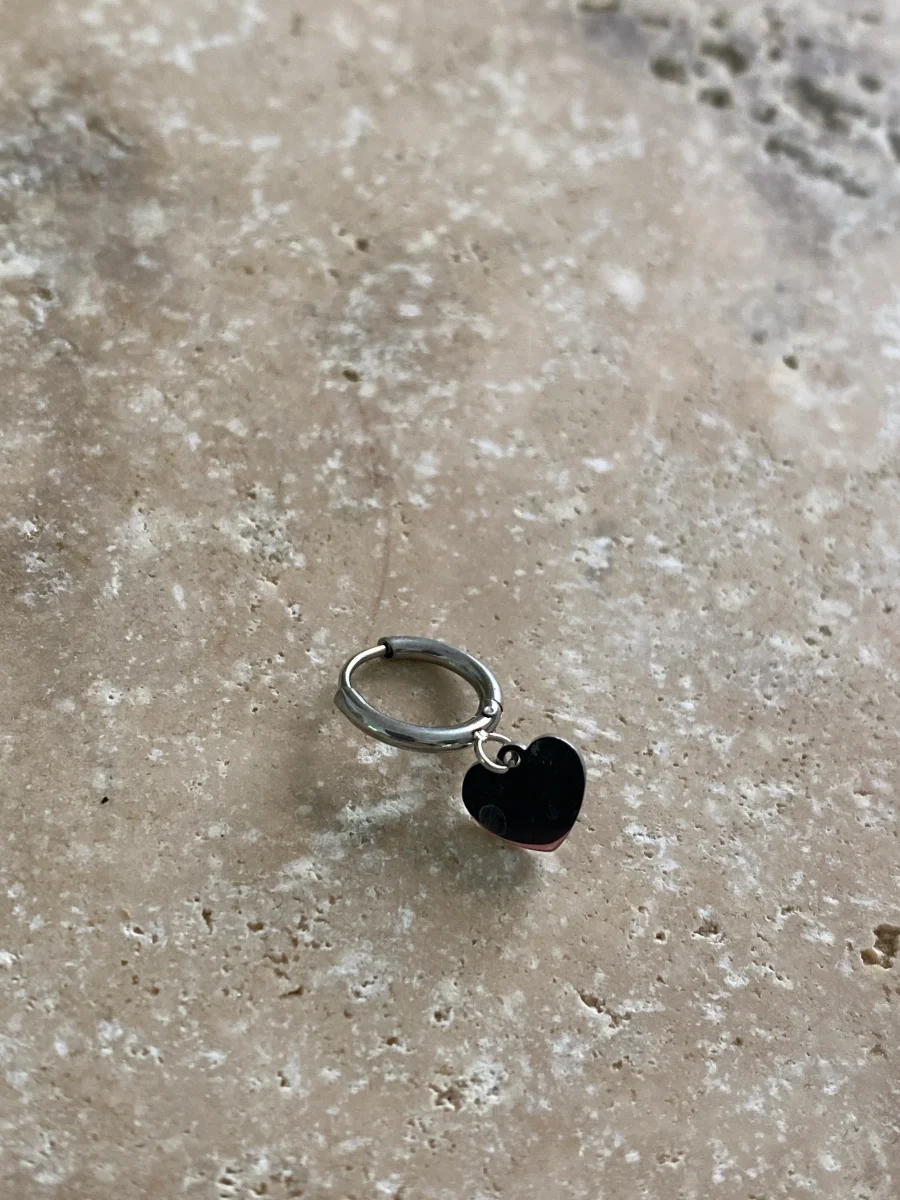 Mini créole coeur, acier inoxydable, vendue à l'unité – Image 5