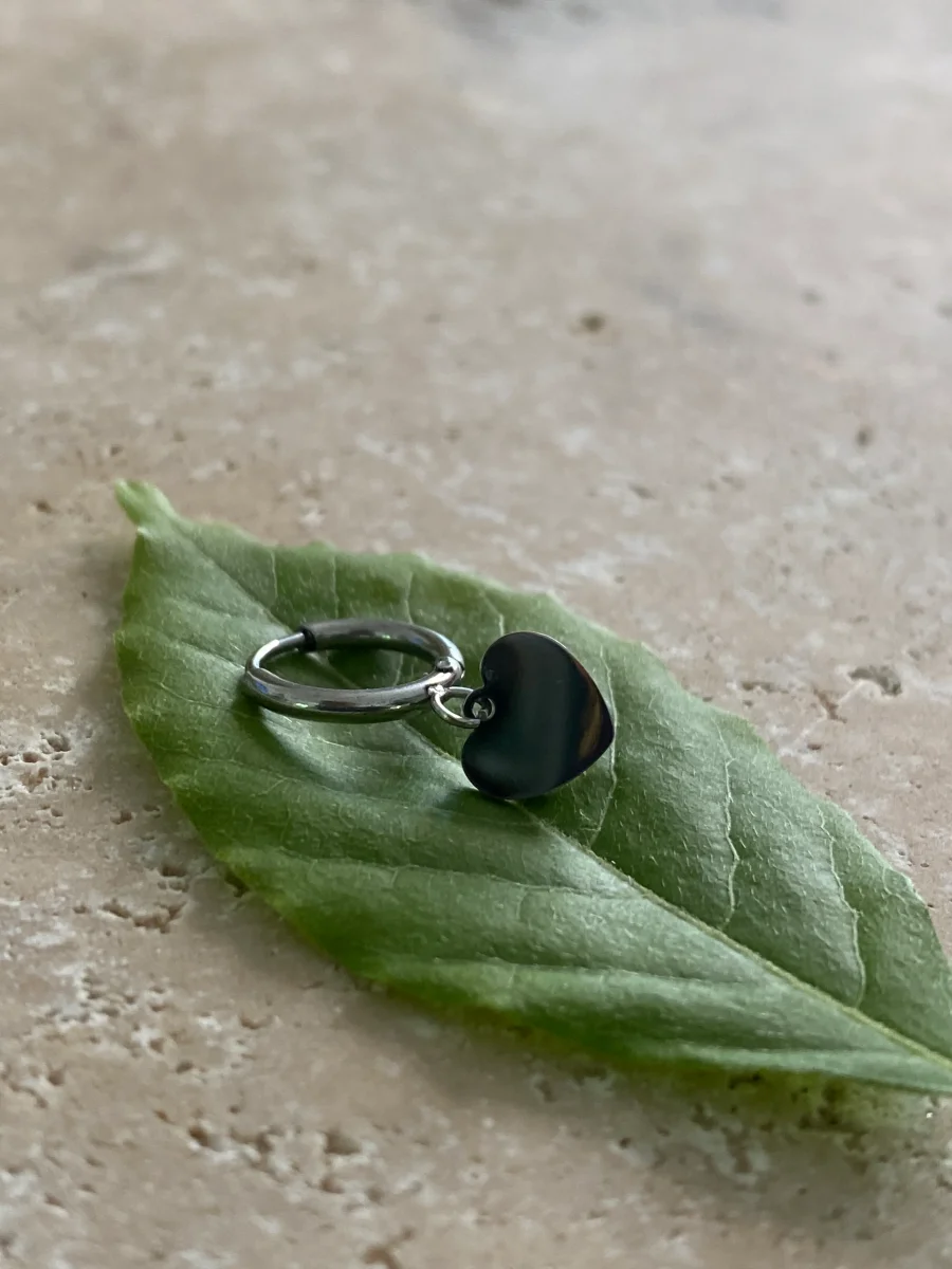 Mini créole coeur, acier inoxydable, vendue à l'unité – Image 6