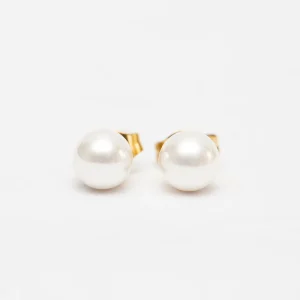 Boucle d'oreille Acier tendance - Avec un diamètre de la perle = 6 mm