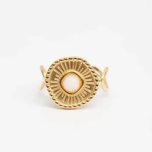 Bague en acier tendance - Taille standard