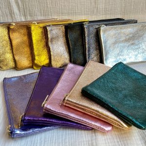 Pochette cuir métallisé GM