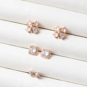 Lots de 3 paires de Boucles d'Oreilles en Plaqué Or Xuping, Élégance au Quotidien