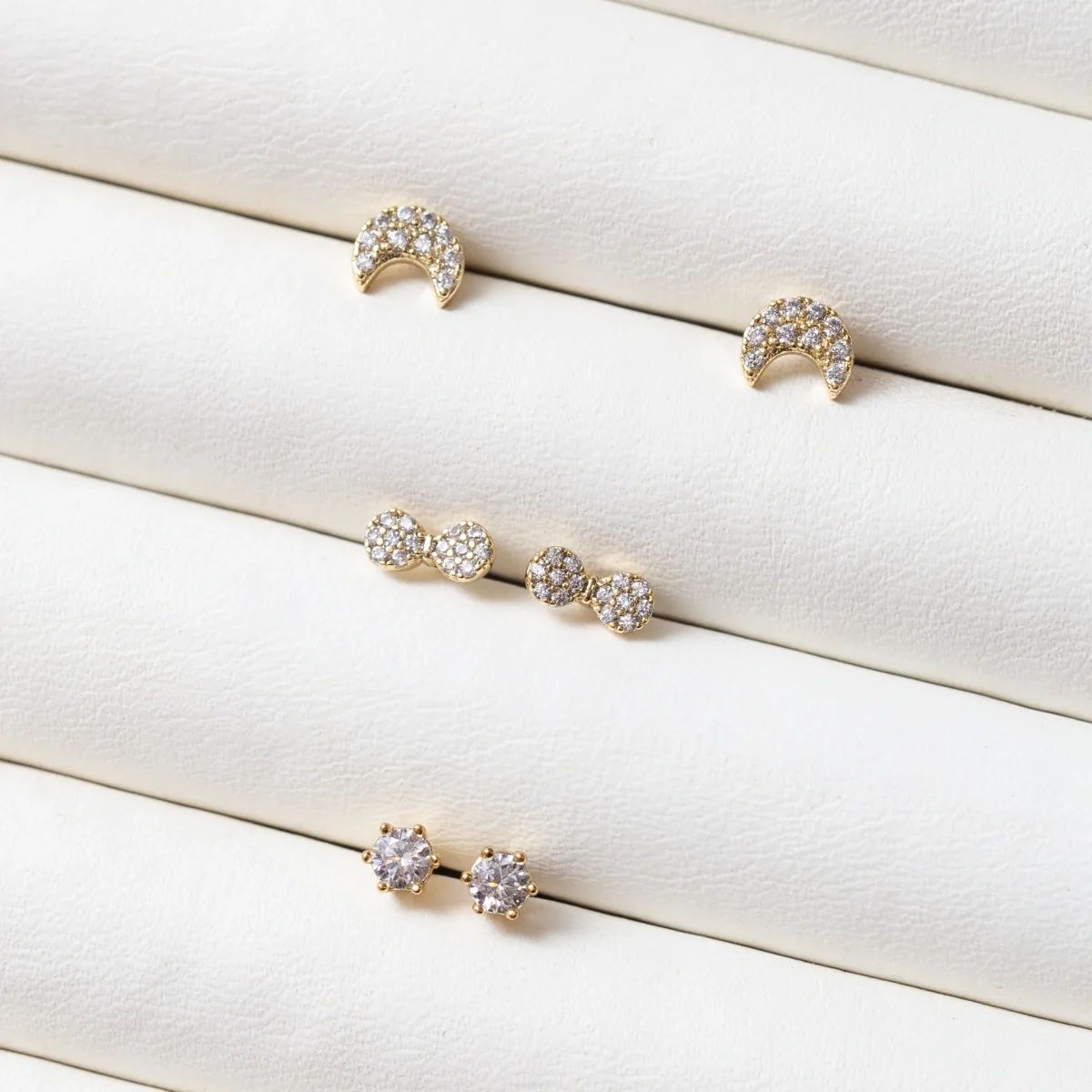 Set Élégant : 3 Paires de Boucles d'Oreilles en Plaqué Or Xuping