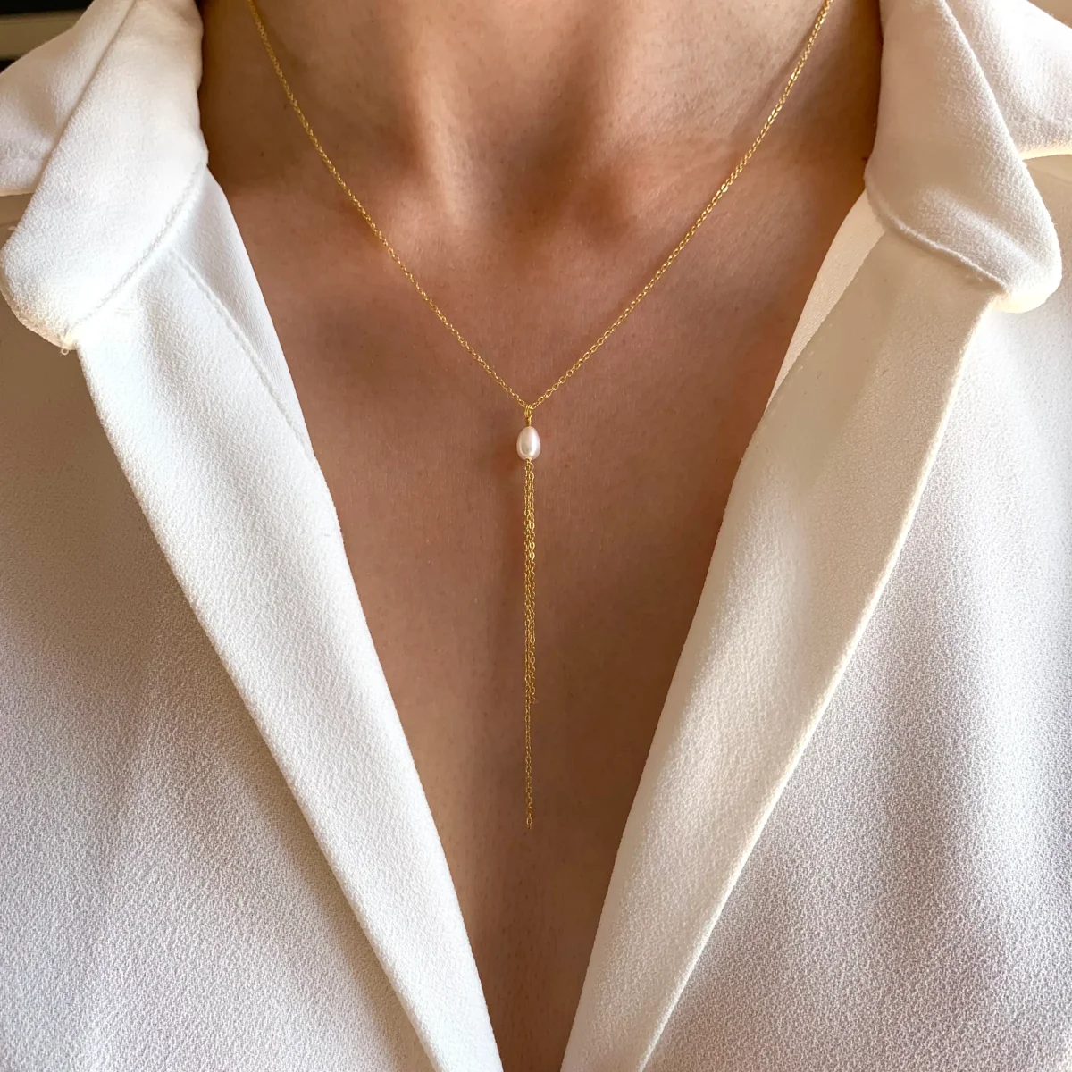 Collier en Y Perle – Image 2