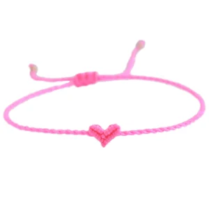 Anklet love Ibiza heart pink