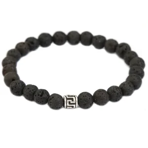 Bracelet  black lava for men