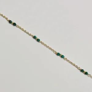 bracelet Chloé malachite - plaqué or